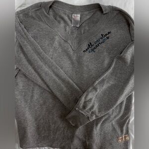 Good Supply Co North Carolina Heather Gray V-Neck Sweatshirt